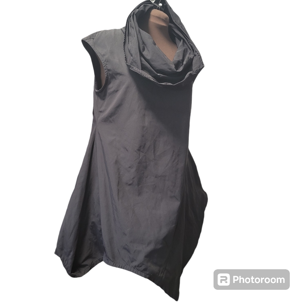 Designer Japanese Style Bubble Dress With Large Cowl Neck